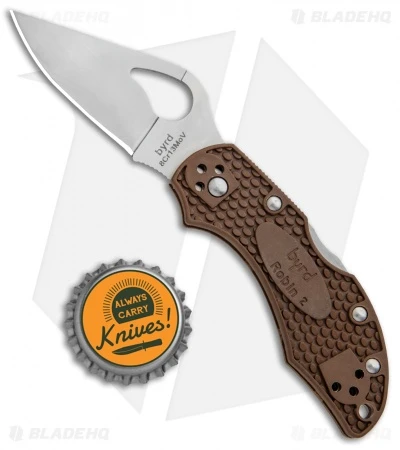 Byrd Robin 2 Lockback Knife Brown FRN (2.375" Satin) BY10PBN2 - Image 4