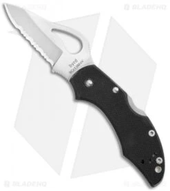 Byrd Robin Lockback Knife Serrated Black G-10 (2.375" Satin) BY10GS