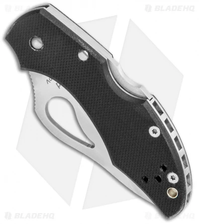 Byrd Robin Lockback Knife Serrated Black G-10 (2.375" Satin) BY10GS - Image 2