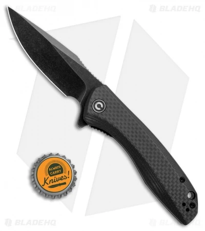 CIVIVI Baklash Flipper Liner Lock Knife G-10/CF (3.5" Black Stonewash) C801I - Image 4