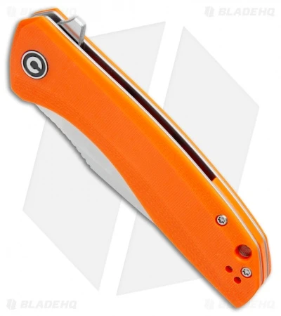 CIVIVI Baklash Flipper Liner Lock Knife Orange G-10 (3.5" Satin) C801G - Image 2