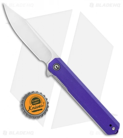 CIVIVI Chronic Liner Lock Knife Purple G-10 (3.22" Satin) C917D - Image 4