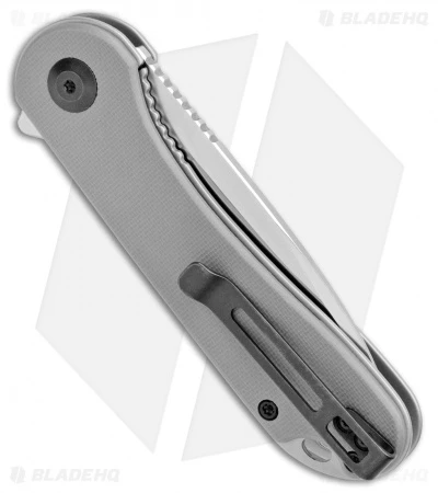 CIVIVI Elementum Liner Lock Knife Gray G-10 (2.9" Satin D2) C907B - Image 3