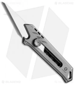 CIVIVI Mandate Gray Titanium Utility Knife (9Cr18MoV + Damascus)