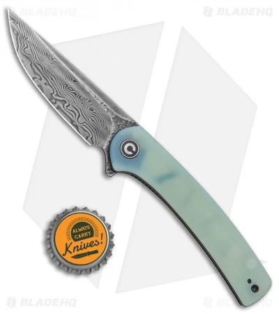 CIVIVI Mini Asticus Liner Lock Knife Natural G-10 (3.25" Damascus) - Image 4