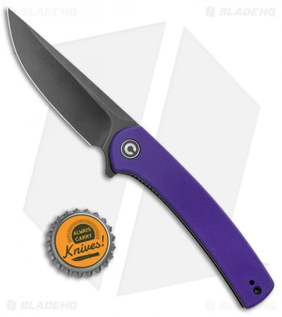 CIVIVI Mini Asticus Liner Lock Knife Purple G-10 (3.25" Black Stonewash) - Image 4