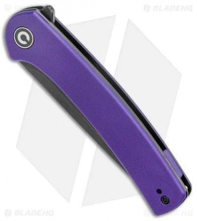 CIVIVI Mini Asticus Liner Lock Knife Purple G-10 (3.25" Black Stonewash) - Image 2