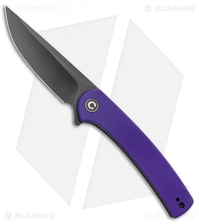 CIVIVI Mini Asticus Liner Lock Knife Purple G-10 (3.25" Black Stonewash)
