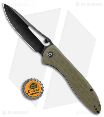 CIVIVI Picaro Liner Lock Knife OD Green G-10 (3.94" Black Stonewash) - Image 4