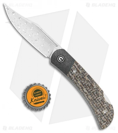 CIVIVI Rustic Gent Lock Back Knife Matrix Micarta/CF (2.97" Damascus) C914DS-2 - Image 4