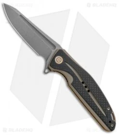 CIVIVI Statera Flipper Liner Lock Knife Tan Carbon Fiber (3.5" SW) C901A