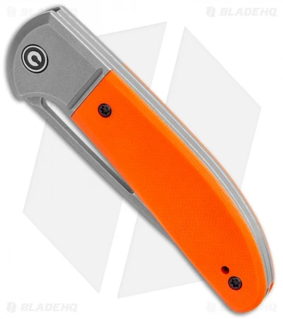 CIVIVI Trailblazer Slip Joint Knife Orange G10 (3" Stonewash) C2018A - Image 2
