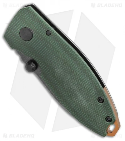 CRKT Burnley Squid Frame Lock Knife Green Micarta (2.25" Smokewash D2) - Image 2