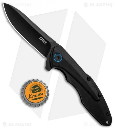 CRKT Caligo Liner Lock Flipper Knife Black Al (3.1" D2 Black) BHQ Exclusive - Image 4