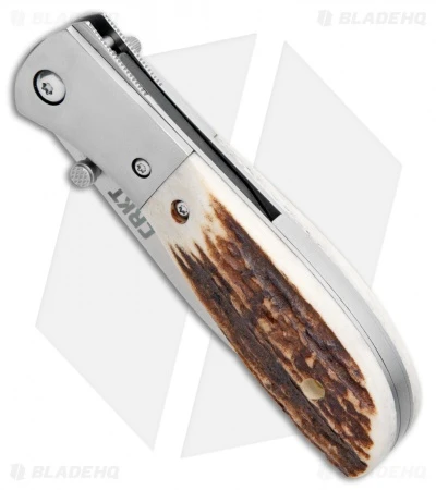 CRKT Carson M4-02 Stag Spring Assisted Knife (3.25" Satin) M4-02S - Image 2