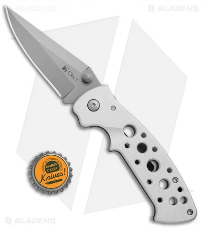CRKT Crawford Kasper Professional Liner Lock Knife Silver (3" Gray) 7772 - Image 4