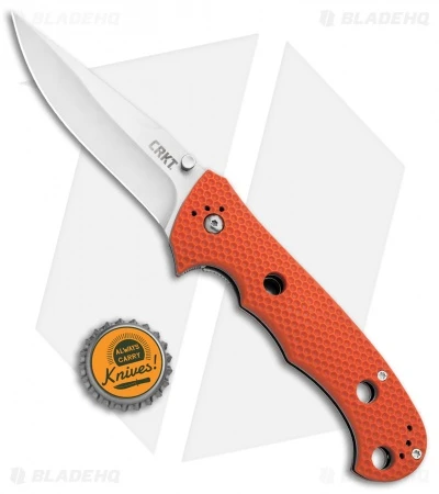 CRKT Hammond Cruiser LAWKS Liner Lock Knife Orange (3.75" Satin) 7904OR - Image 4