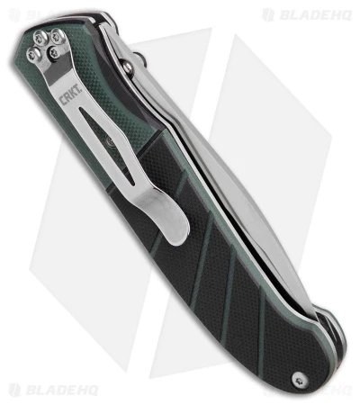 CRKT Ignitor Spring Assisted Knife Black & Green G-10 (3.38" Satin Serr) 6855 - Image 3