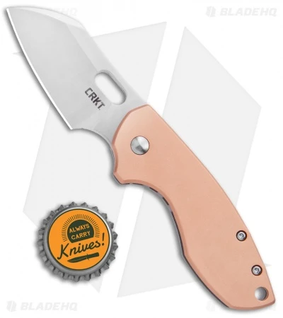 CRKT Pilar Frame Lock Knife Stainless Steel/Copper (2.4" Satin) 5311CU - Image 4