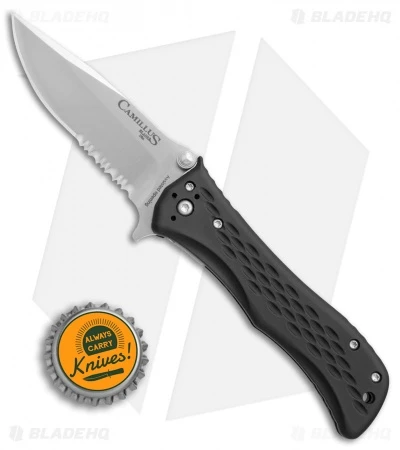 Camillus Blaze Spring Assisted Knife Black Zytel (3" Satin Serr) 925 - Image 3