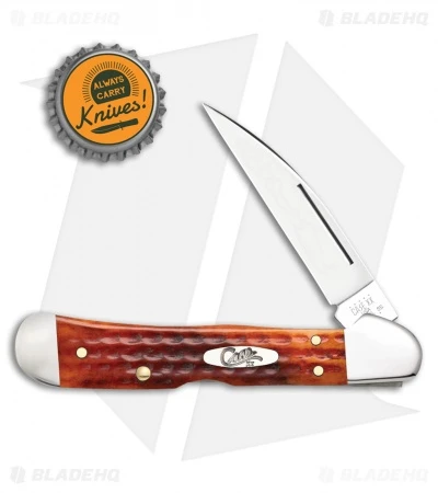 Case Knives Copperlock 3.625" Knife Pocket Worn Harvest Orange Bone (61549L SS) - Image 2
