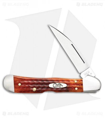 Case Knives Copperlock 3.625" Knife Pocket Worn Harvest Orange Bone (61549L SS)