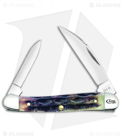 Case Cutlery Mini Copperhead Knife 2.25" Purple Jigged Bone (62109W SS)