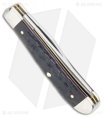 Case Cutlery Mini Trapper Knife 3.5" Peach Seed Walnut Bone (6207 SS) - Image 3