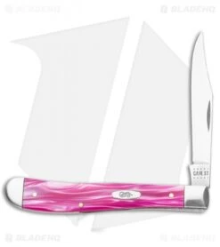 Case Slimline Trapper Traditional Knife 4.125" Pink Pearl Kirinite (101048SS)