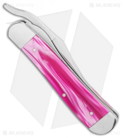 Case Russlock Liner Lock Knife 4.25" Pink Pearl Kirinite (101953L SS) - Image 4