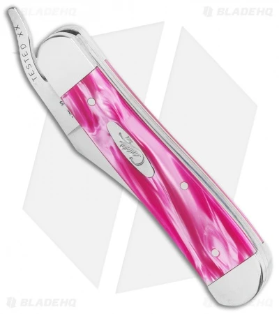 Case Russlock Liner Lock Knife 4.25" Pink Pearl Kirinite (101953L SS) - Image 3