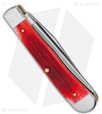 Case John Wayne Trapper Gift Set 4.125" Jigged Dark Red Bone (6254SS) 7444 - Image 3