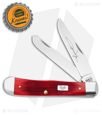 Case John Wayne Trapper Gift Set 4.125" Jigged Dark Red Bone (6254SS) 7444 - Image 4