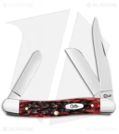 Case Medium Stockman Knife 3.625" Crimson Peach Seed Jigged Bone (6318 SS) 27382