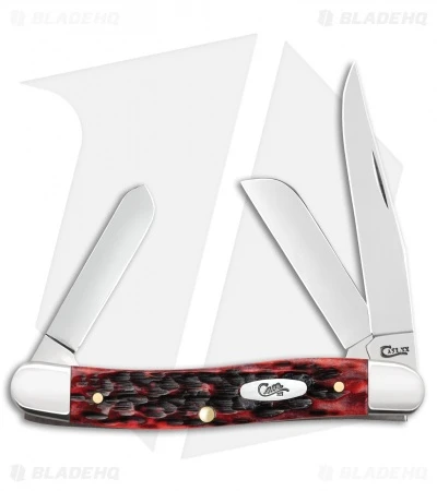 Case Medium Stockman Knife 3.625" Crimson Peach Seed Jigged Bone (6318 SS) 27382