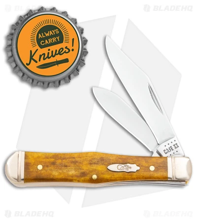 Case Small Swell Center Jack Knife 3" Smooth Antique Bone (6225 1/2 SS) 58202 - Image 4