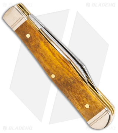 Case Small Swell Center Jack Knife 3" Smooth Antique Bone (6225 1/2 SS) 58202 - Image 3