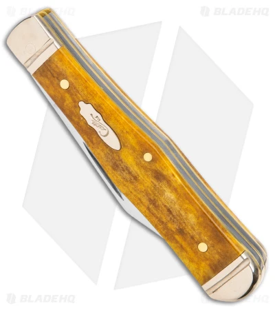 Case Small Swell Center Jack Knife 3" Smooth Antique Bone (6225 1/2 SS) 58202 - Image 2