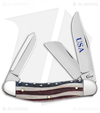 Case Sowbelly Knife 3.875" Patriotic Bone (TB6339 SS) 64134