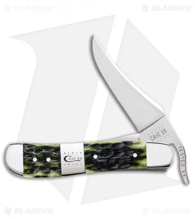 Case Tang Stamp Series Mint Set Olive Green Bone Peachseed Jig W/ Wood Box - Image 3