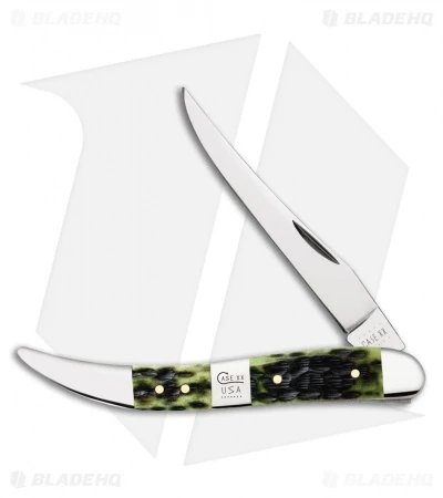 Case Tang Stamp Series Mint Set Olive Green Bone Peachseed Jig W/ Wood Box - Image 5