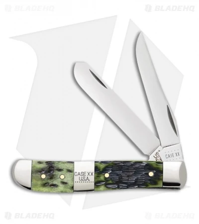 Case Tang Stamp Series Mint Set Olive Green Bone Peachseed Jig W/ Wood Box - Image 7