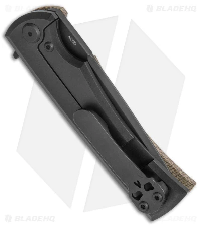 Chaves Liberation Street Tanto Frame Lock Knife Green Micarta (3.4" Black) - Image 3