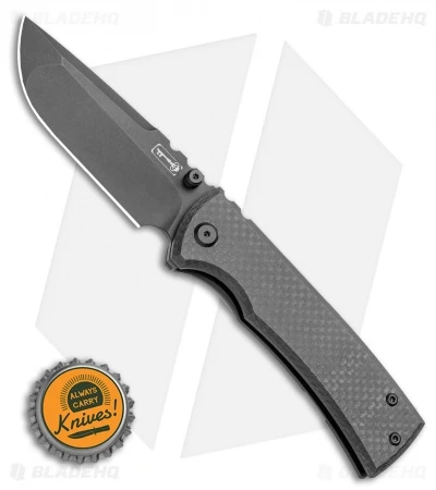 Chaves Redencion 229 Frame Lock Knife Black/Ti Carbon Fiber (3.63" Black SW) - Image 5