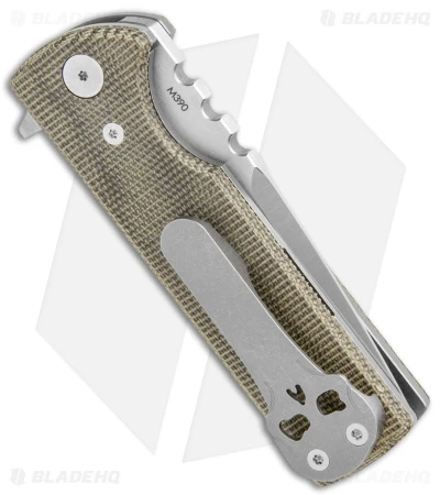 Chaves Ultramar T.A.K. Liner Lock Knife Drop Point Green Micarta (2.75" Satin) - Image 3