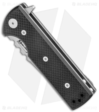 Chaves Ultramar T.A.K. Liner Lock Knife Tanto Black G-10 (2.75" Satin M390) - Image 2