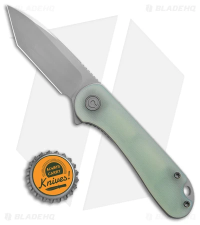 CIVIVI Elementum Tanto Liner Lock Knife Natural G-10 (2.9" Bead Blasted S35VN) - Image 4