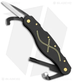 Flexcut Pocket Jack For Carvin' Pocket Knife Black Gold Aluminum (4-in-1) JKN89