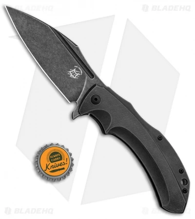 Fox Knives Bastinelli Shadow Frame Lock Flipper Knife (3.75" Black Stonewash) - Image 4