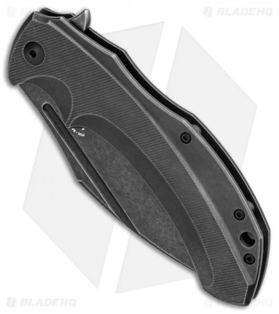 Fox Knives Bastinelli Shadow Frame Lock Flipper Knife (3.75" Black Stonewash) - Image 2